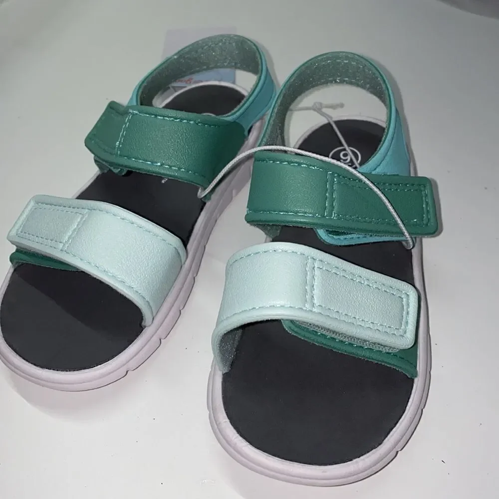 🔥Cat & Jack  baby kids  shoes unisex sandals  New teal green /tate (200)
